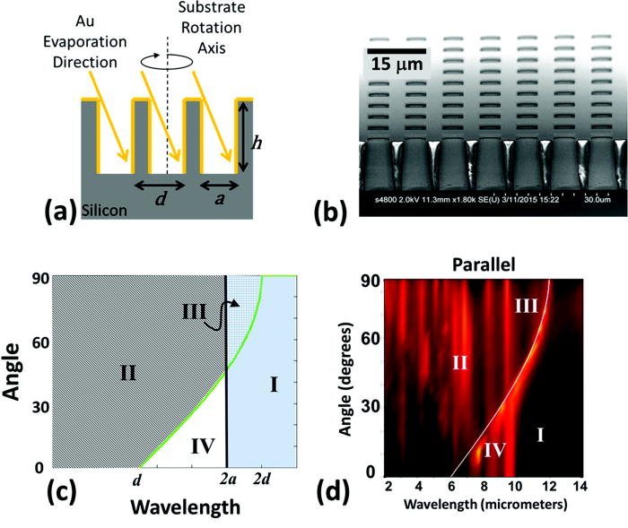 Directional emissivity from twodimensional infrared waveguide arrays