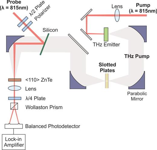 Wavelength scale terahertz spectrometer based on extraordinary ...