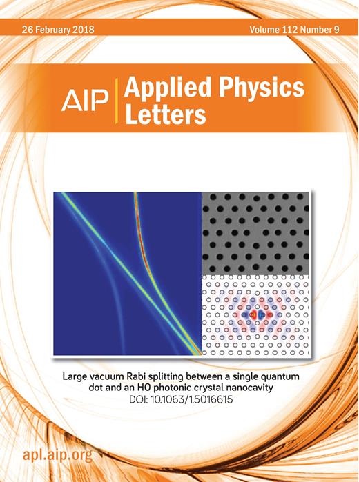 Applied Physics Letters Cover Image for Volume 112, Issue 9
