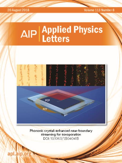 Applied Physics Letters Cover Image for Volume 113, Issue 8