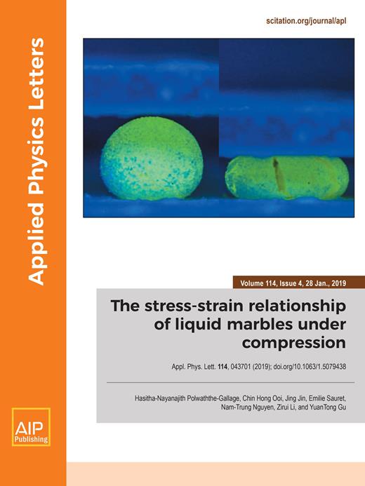 Applied Physics Letters Cover Image for Volume 114, Issue 4