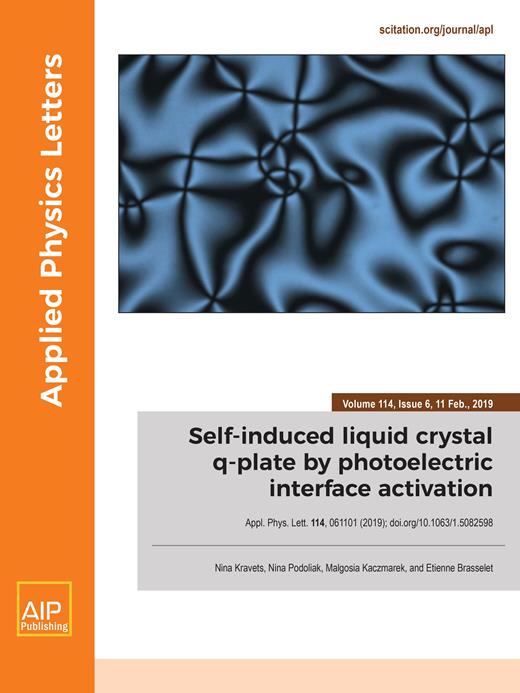 Applied Physics Letters Cover Image for Volume 114, Issue 6