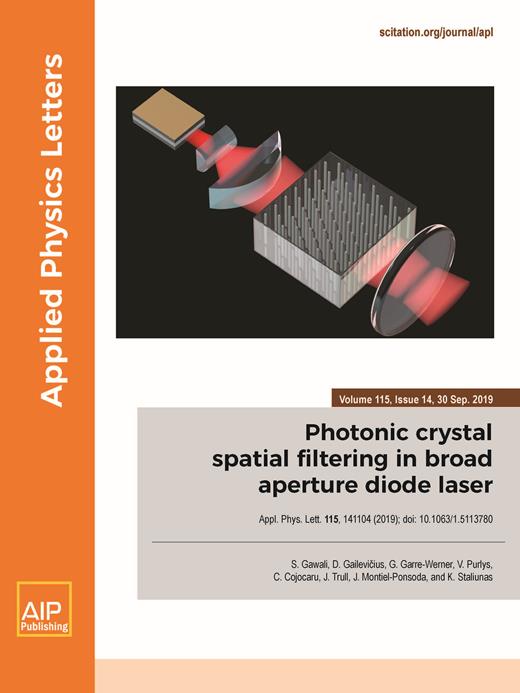 Applied Physics Letters Cover Image for Volume 115, Issue 14