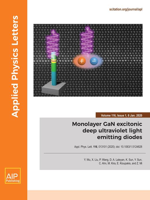 Applied Physics Letters Cover Image for Volume 116, Issue 1