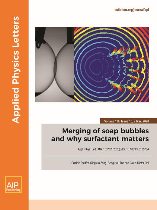 Applied Physics Letters Cover Image for Volume 116, Issue 10