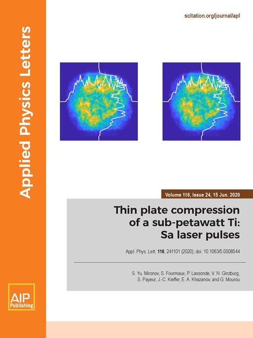 Applied Physics Letters Cover Image for Volume 116, Issue 24