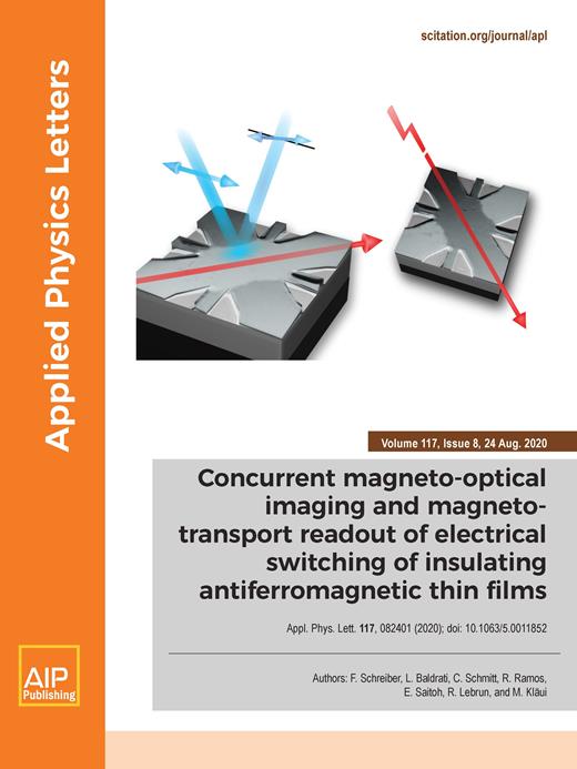 Applied Physics Letters Cover Image for Volume 117, Issue 8