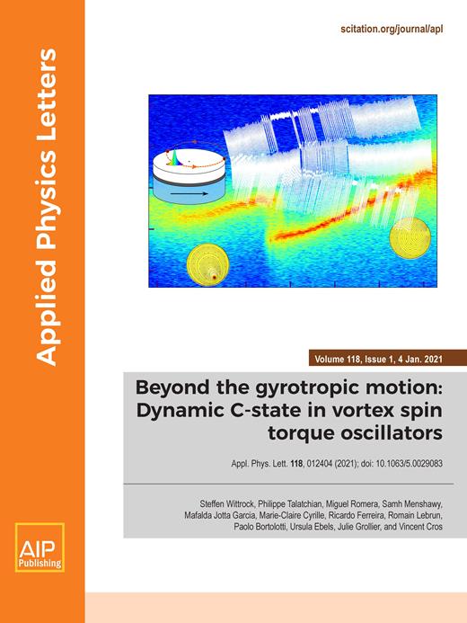 Applied Physics Letters Cover Image for Volume 118, Issue 1