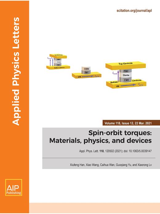 Applied Physics Letters Cover Image for Volume 118, Issue 12