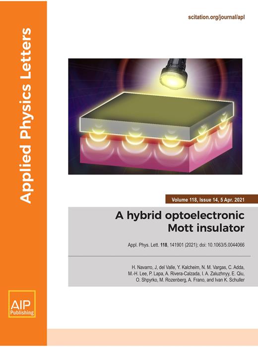 Applied Physics Letters Cover Image for Volume 118, Issue 14