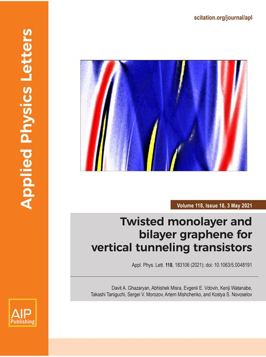 Applied Physics Letters Cover Image for Volume 118, Issue 18