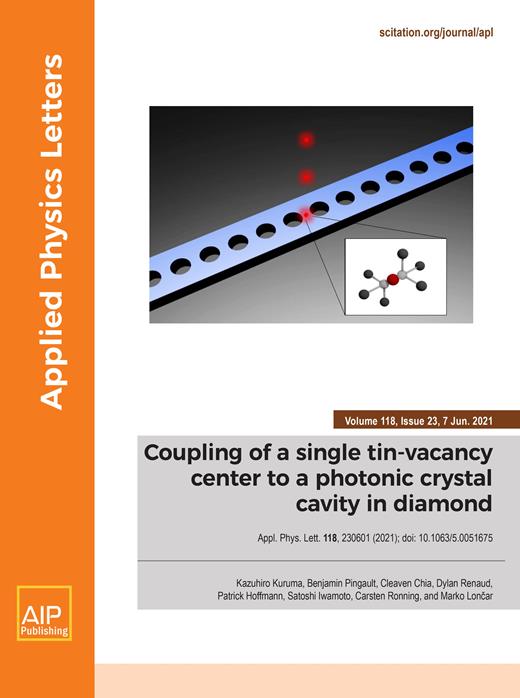 Applied Physics Letters Cover Image for Volume 118, Issue 23