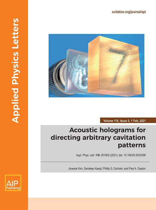 Applied Physics Letters Cover Image for Volume 118, Issue 5