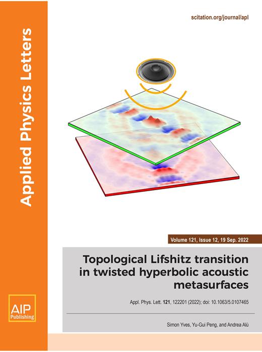 Applied Physics Letters Cover Image for Volume 121, Issue 12