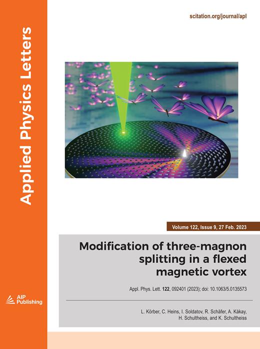 Applied Physics Letters Cover Image for Volume 122, Issue 9