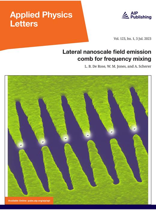 Applied Physics Letters Cover Image for Volume 123, Issue 1