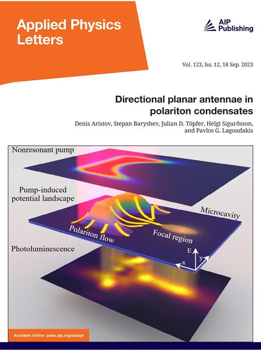 Applied Physics Letters Cover Image for Volume 123, Issue 12