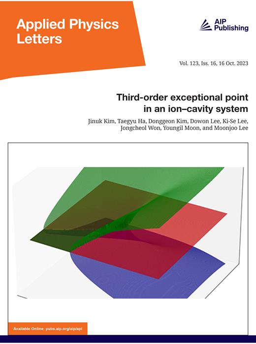 Volume 123 Issue 16 | Applied Physics Letters | AIP Publishing