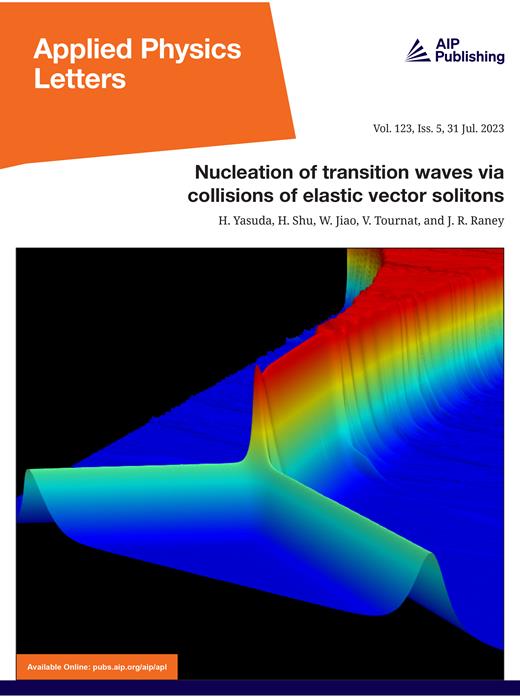 Applied Physics Letters Cover Image for Volume 123, Issue 5
