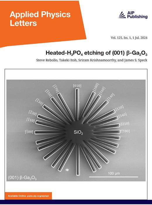 Applied Physics Letters Cover Image for Volume 125, Issue 1