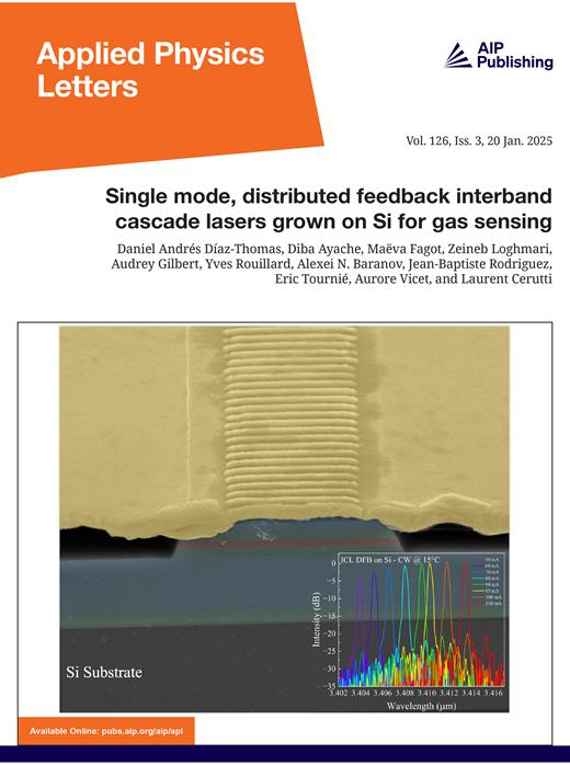Applied Physics Letters Cover Image for Volume 126, Issue 3