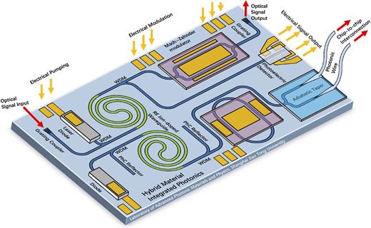 Multifunctional hybrid material photonic integrated circuits.