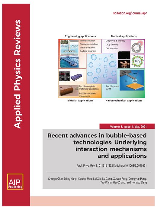 Applied Physics Reviews Cover Image for Volume 8, Issue 1