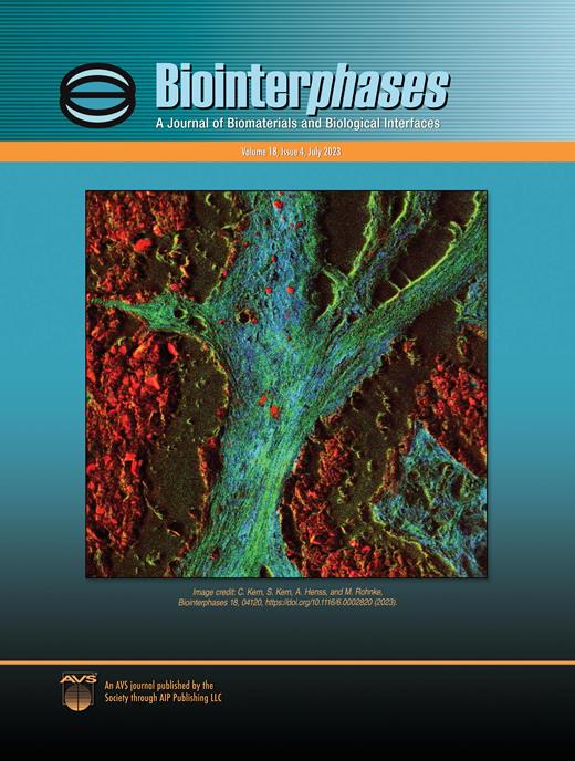 Biointerphases Cover Image for Volume 18, Issue 4