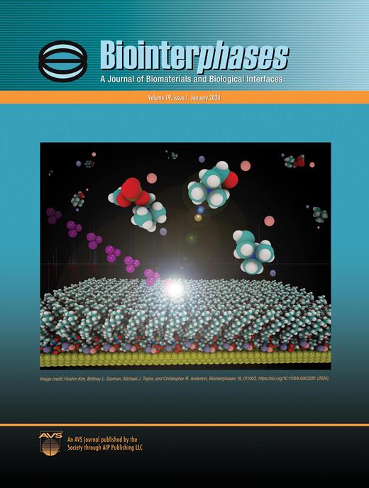 Biointerphases Cover Image for Volume 19, Issue 1
