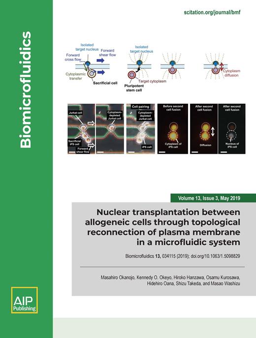 Biomicrofluidics Cover Image for Volume 13, Issue 3