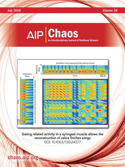 Chaos: An Interdisciplinary Journal of Nonlinear Science Cover Image for Volume 28, Issue 7