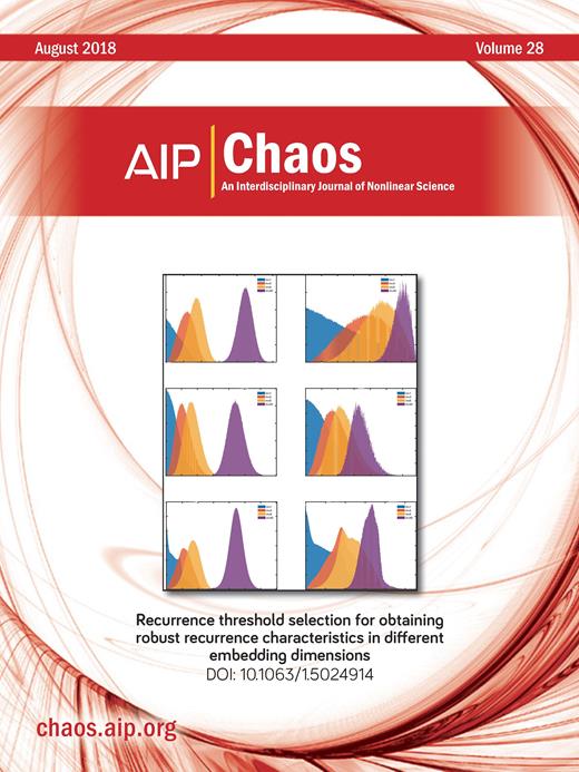 Chaos: An Interdisciplinary Journal of Nonlinear Science Cover Image for Volume 28, Issue 8