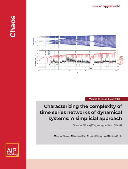 Chaos: An Interdisciplinary Journal of Nonlinear Science Cover Image for Volume 30, Issue 1