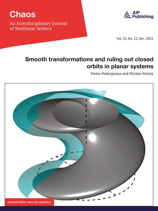 Chaos: An Interdisciplinary Journal of Nonlinear Science Cover Image for Volume 33, Issue 12