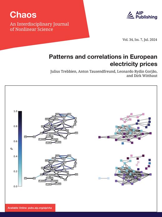 Chaos: An Interdisciplinary Journal of Nonlinear Science Cover Image for Volume 34, Issue 7