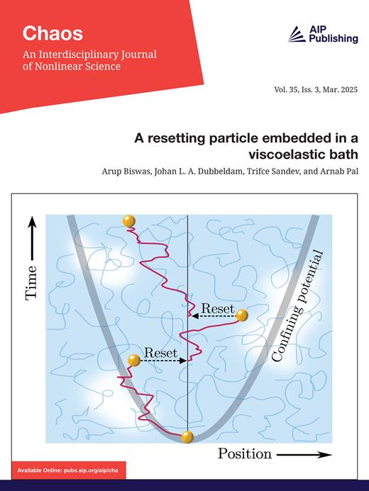 Chaos: An Interdisciplinary Journal of Nonlinear Science Cover Image for Volume 35, Issue 3