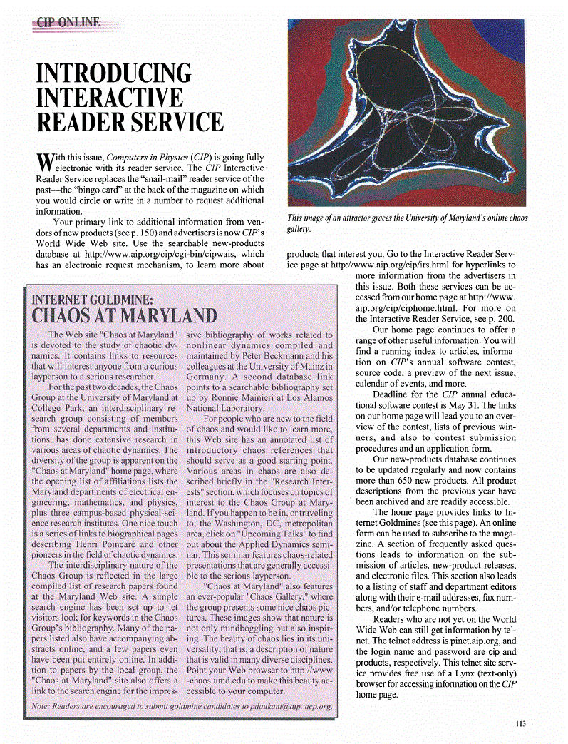 First page of Introducing Interactive Reader Service