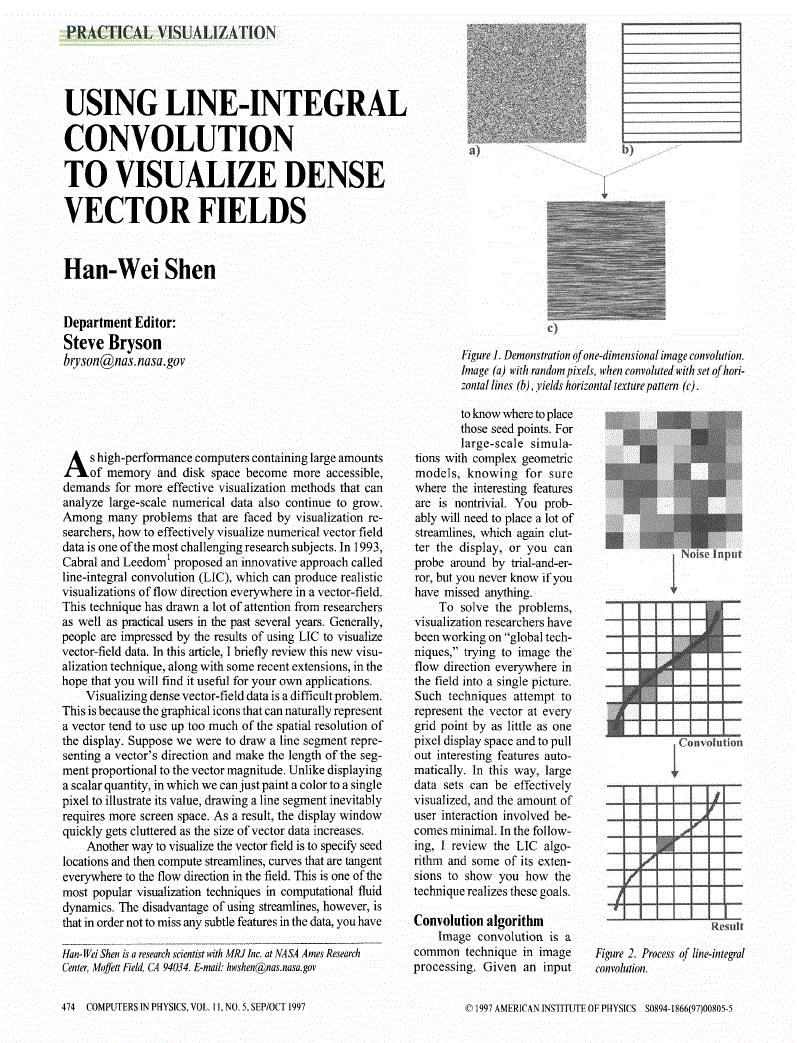 Using Line‐Integral Convolution to Visualize Dense Vector Fields ...