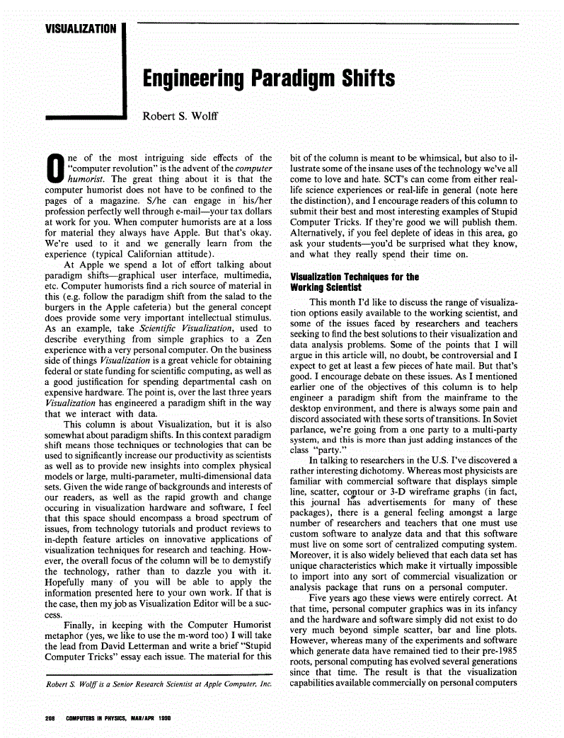First page of Engineering Paradigm Shifts