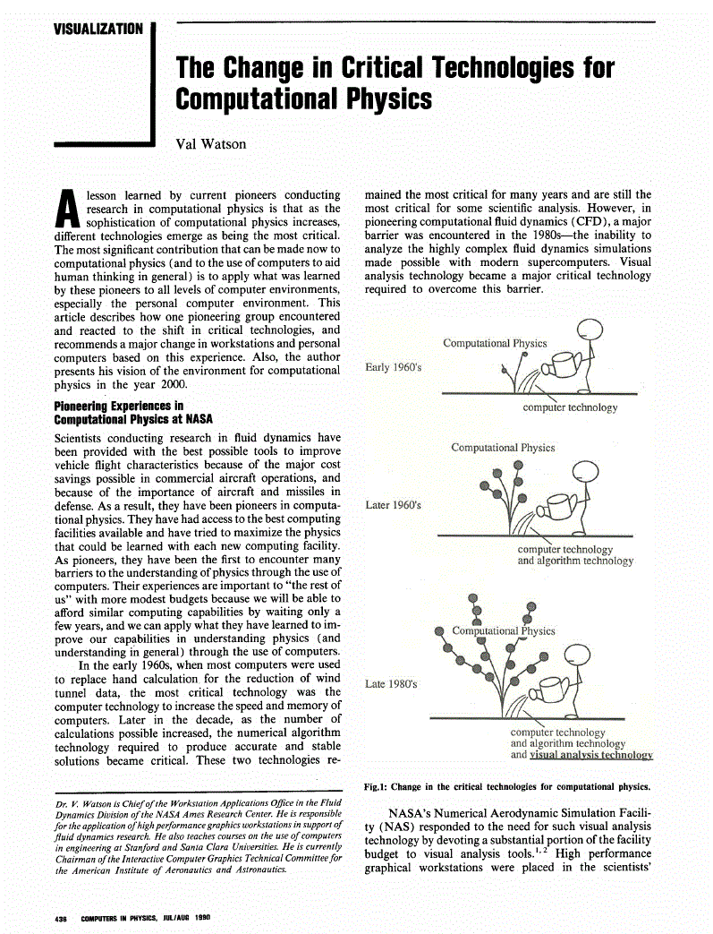 First page of The Change in Critical Technologies for Computational Physics