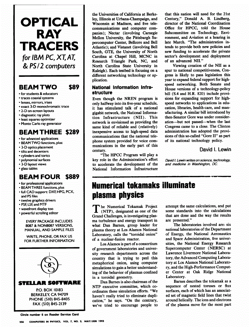 First page of Numerical tokamaks illuminate plasma physics