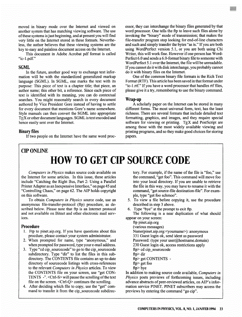 How to Get CIP Source Code | Computer in Physics | AIP Publishing