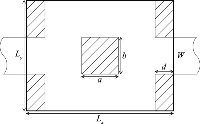 Thermoelectric effects in a rectangular Aharonov-Bohm geometry ...