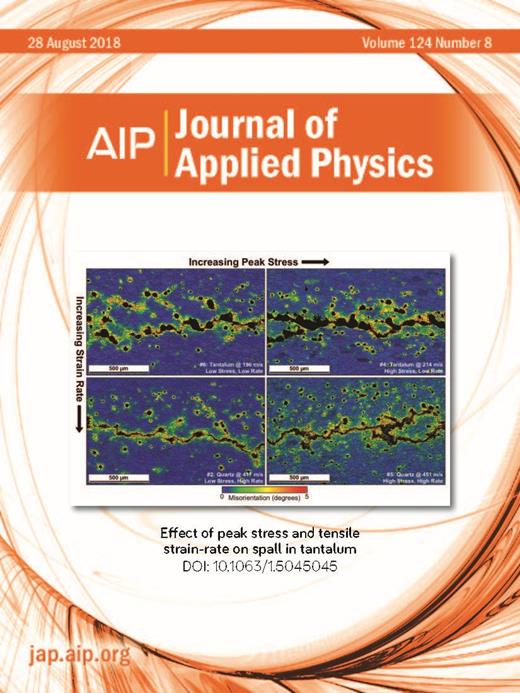 Journal of Applied Physics Cover Image for Volume 124, Issue 8