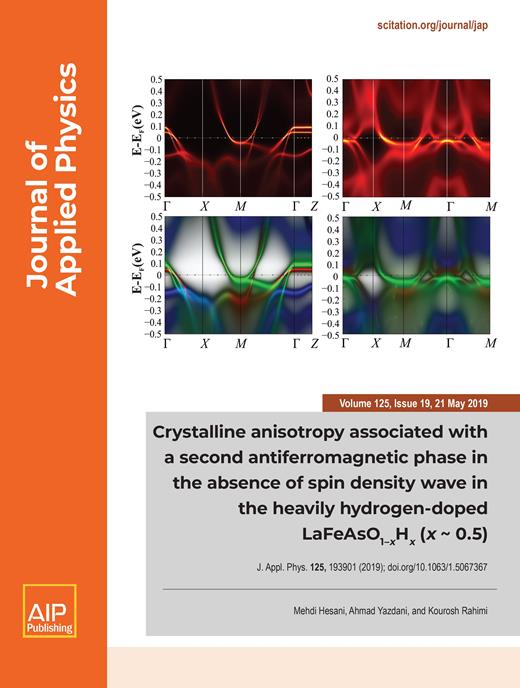 Journal of Applied Physics Cover Image for Volume 125, Issue 19