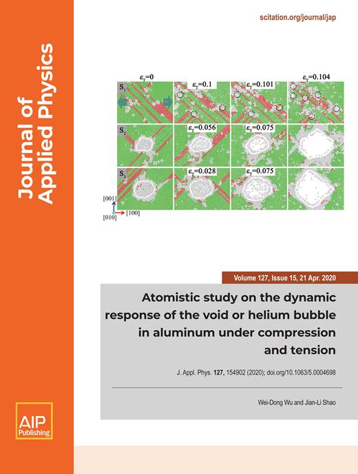 Journal of Applied Physics Cover Image for Volume 127, Issue 15