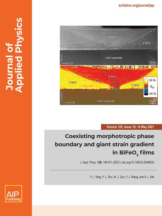 Journal of Applied Physics Cover Image for Volume 129, Issue 18