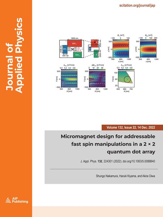 Journal of Applied Physics Cover Image for Volume 132, Issue 22