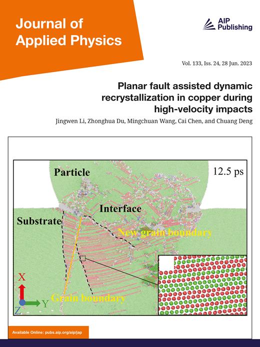 Journal of Applied Physics Cover Image for Volume 133, Issue 24