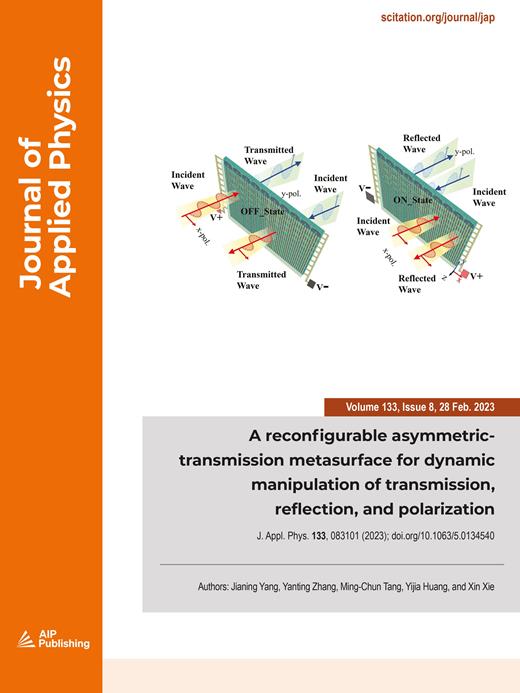 Journal of Applied Physics Cover Image for Volume 133, Issue 8